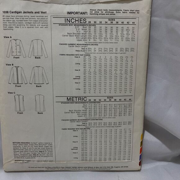 1982 Stretch and Sew Cardigan Jackets And Vests Design Patterns by Ann Person - Picture 7 of 9